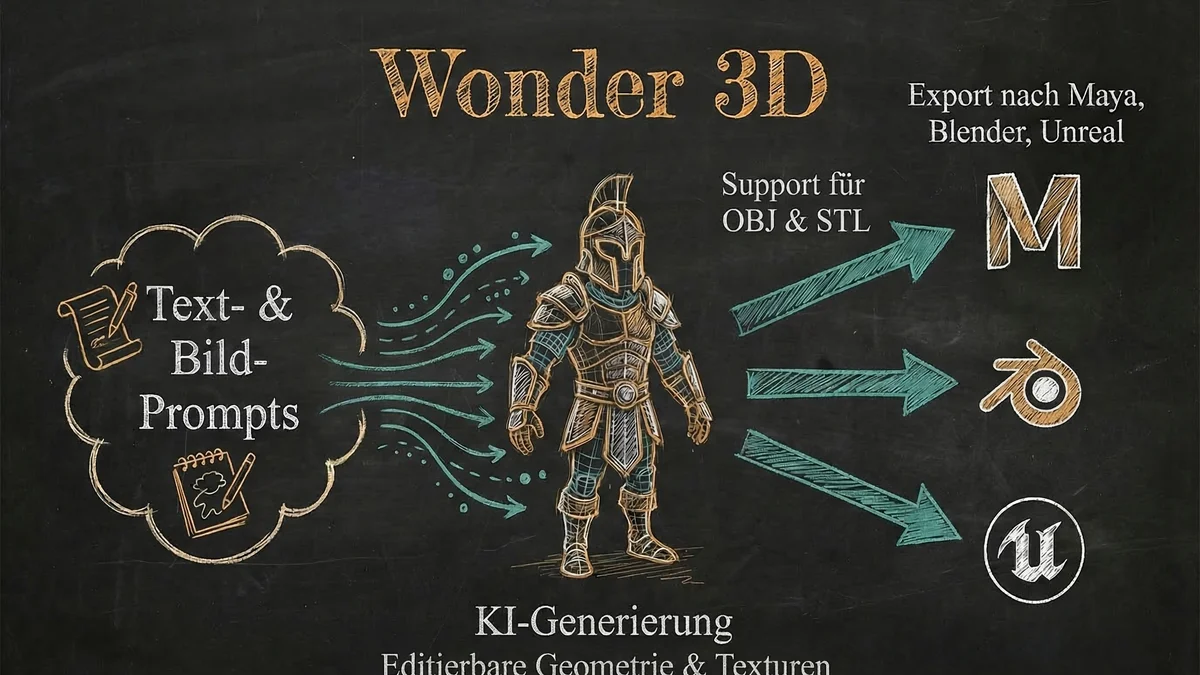 Wonder 3D in Flow Studio: Autodesk bringt Text-to-3D in die Profi-Pipeline