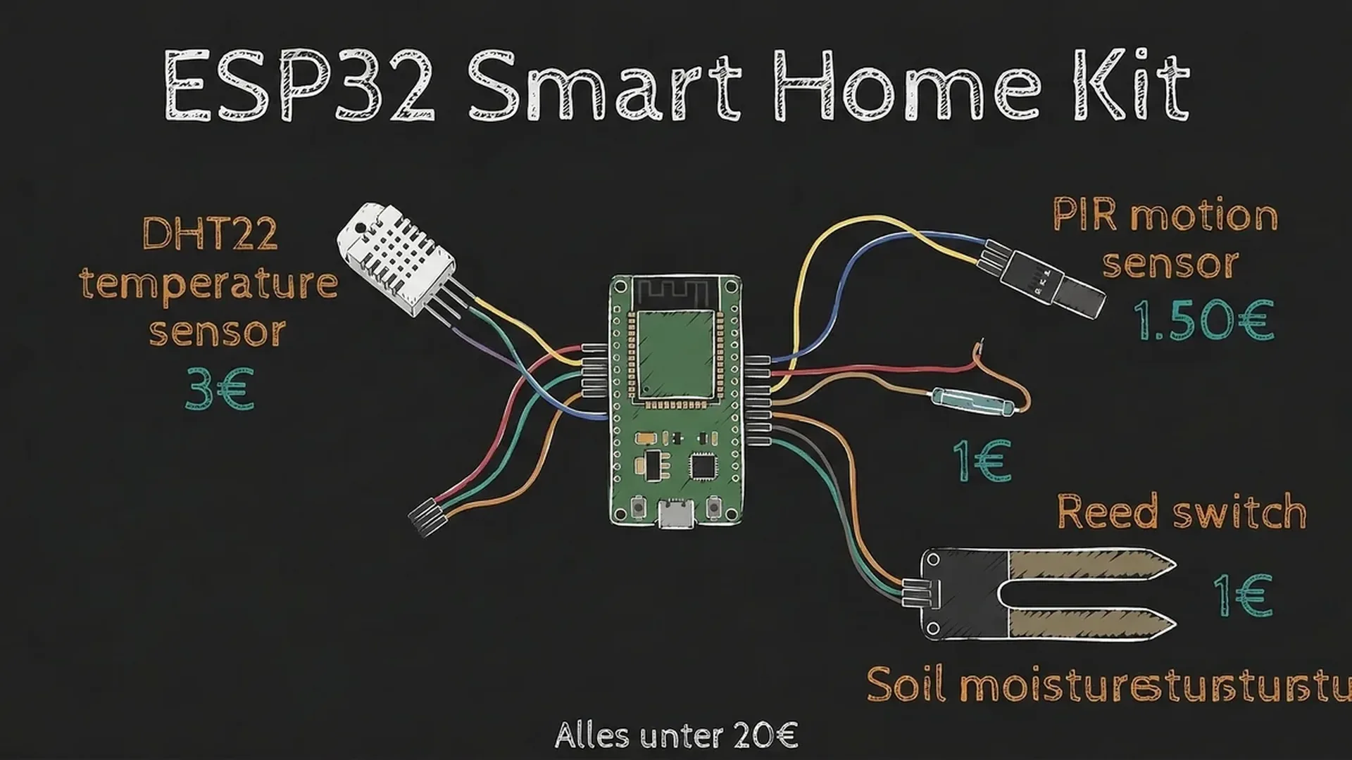 Schaltplan: DHT22 Sensor an ESP32 GPIO4 angeschlossen