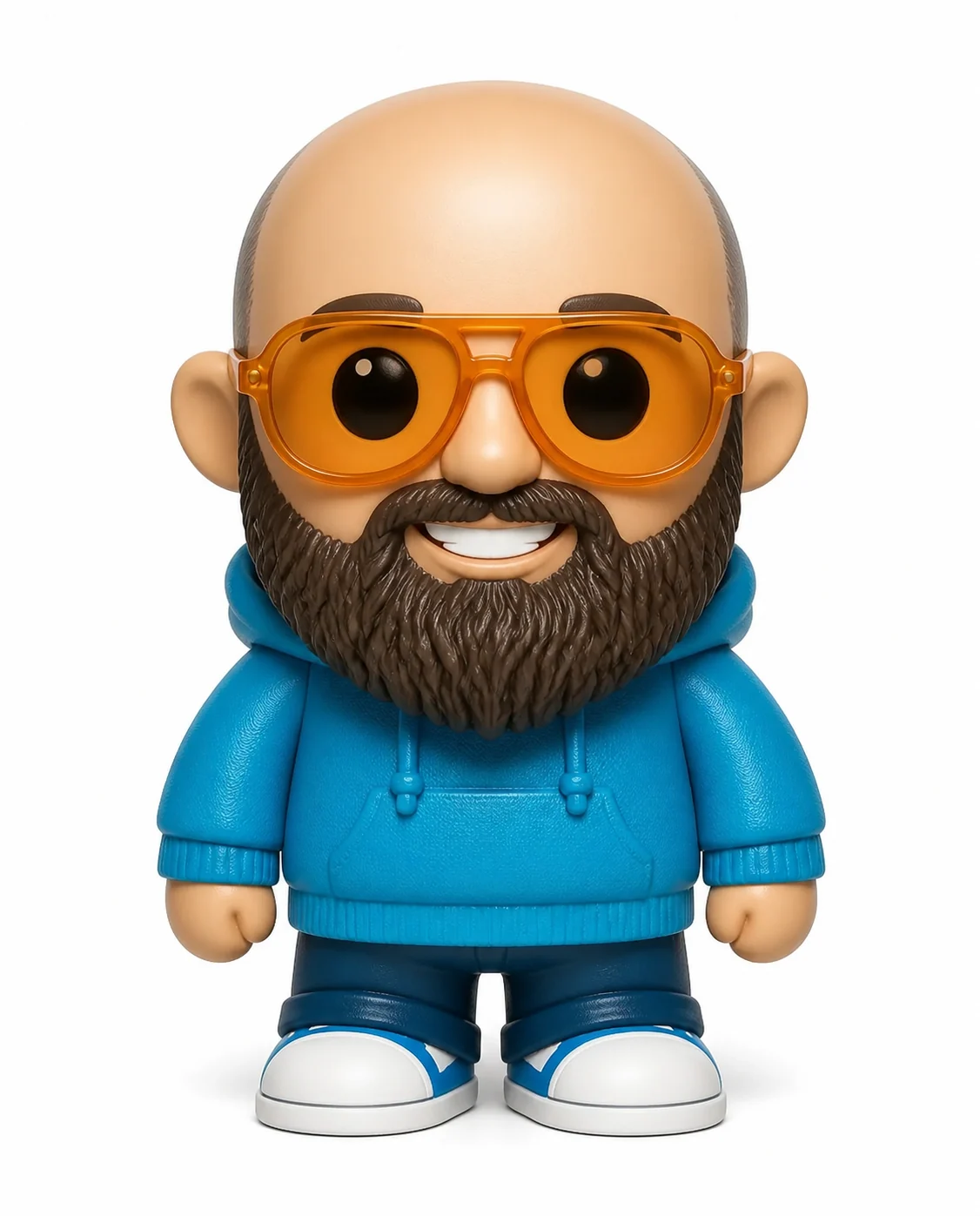 Glänzende Designer-Toy-Figur mit großen Augen