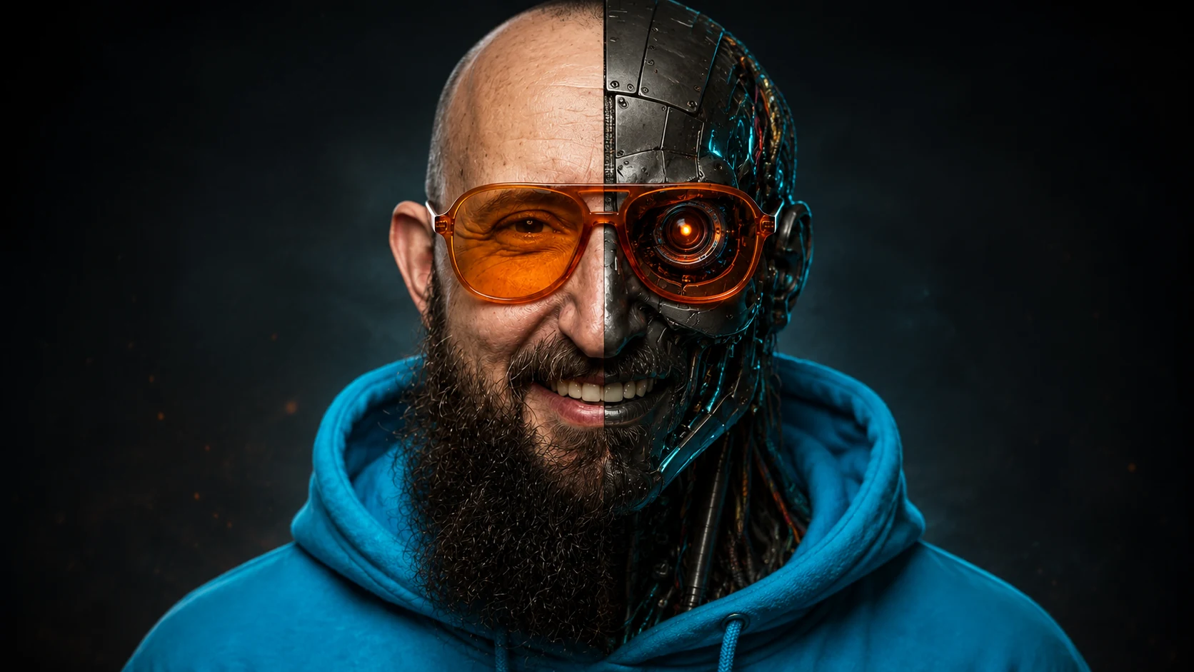 Zielbeispiel der kontrollierten Vorlage: eindeutig fiktionale Cyborg-Halbierung
