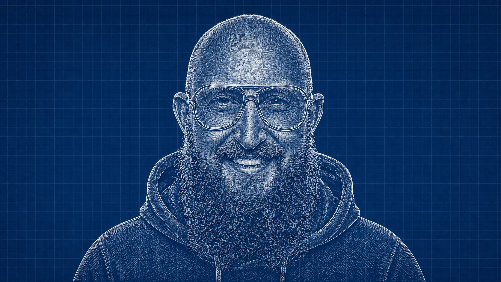 Zielbeispiel der kontrollierten Vorlage: textfreie Blueprint-Illustration