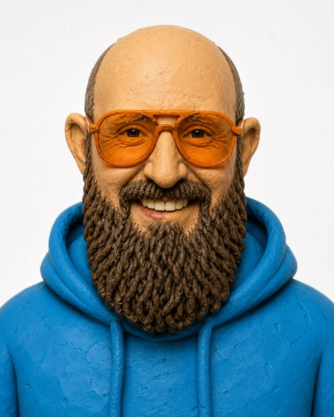 Zielbeispiel der kontrollierten Vorlage: handmodellierte Knetfigur mit sichtbaren Spuren