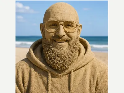 Sandskulptur: echtes Ergebnis des Prompts /sandSculpture
