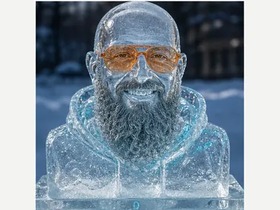 Eisskulptur: echtes Ergebnis des Prompts /iceSculpture