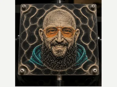 Klangmuster-Porträt: echtes Ergebnis des Prompts /cymatics