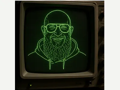 Oszilloskop-Linienbild: echtes Ergebnis des Prompts /oscilloscope