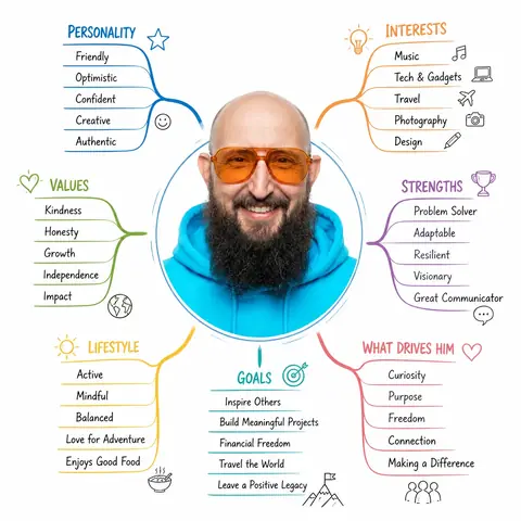 Eine Mindmap aus dem Bild: echtes Ergebnis des Bildprompts /mindMap