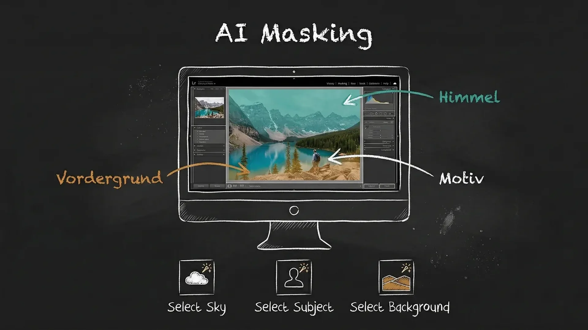 Lightroom AI Masking: Himmel automatisch erkannt und separat bearbeitbar