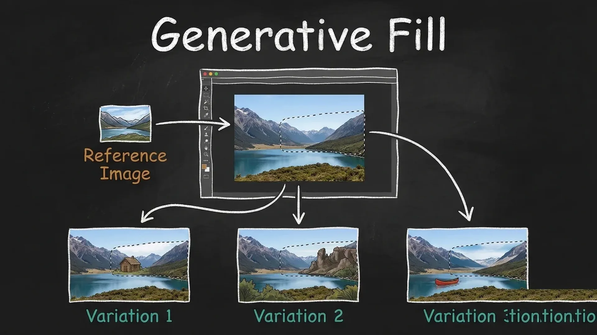 Photoshop 2026 Generative Fill mit Referenzbild für konsistente Ergebnisse