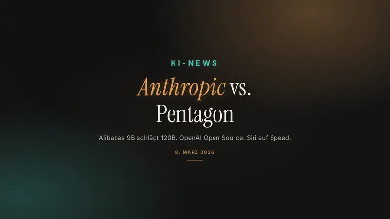 KI-News 8. März: Anthropic vs. Pentagon