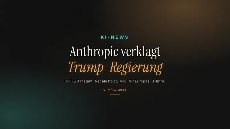 KI-News 9. März: Anthropic verklagt Trump-Regierung
