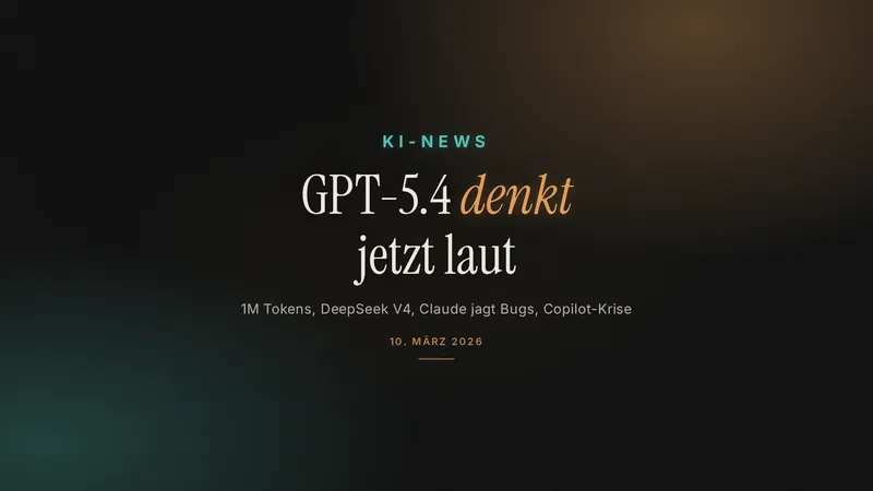 KI-News Dienstag, 10. März: GPT-5.4 denkt jetzt laut