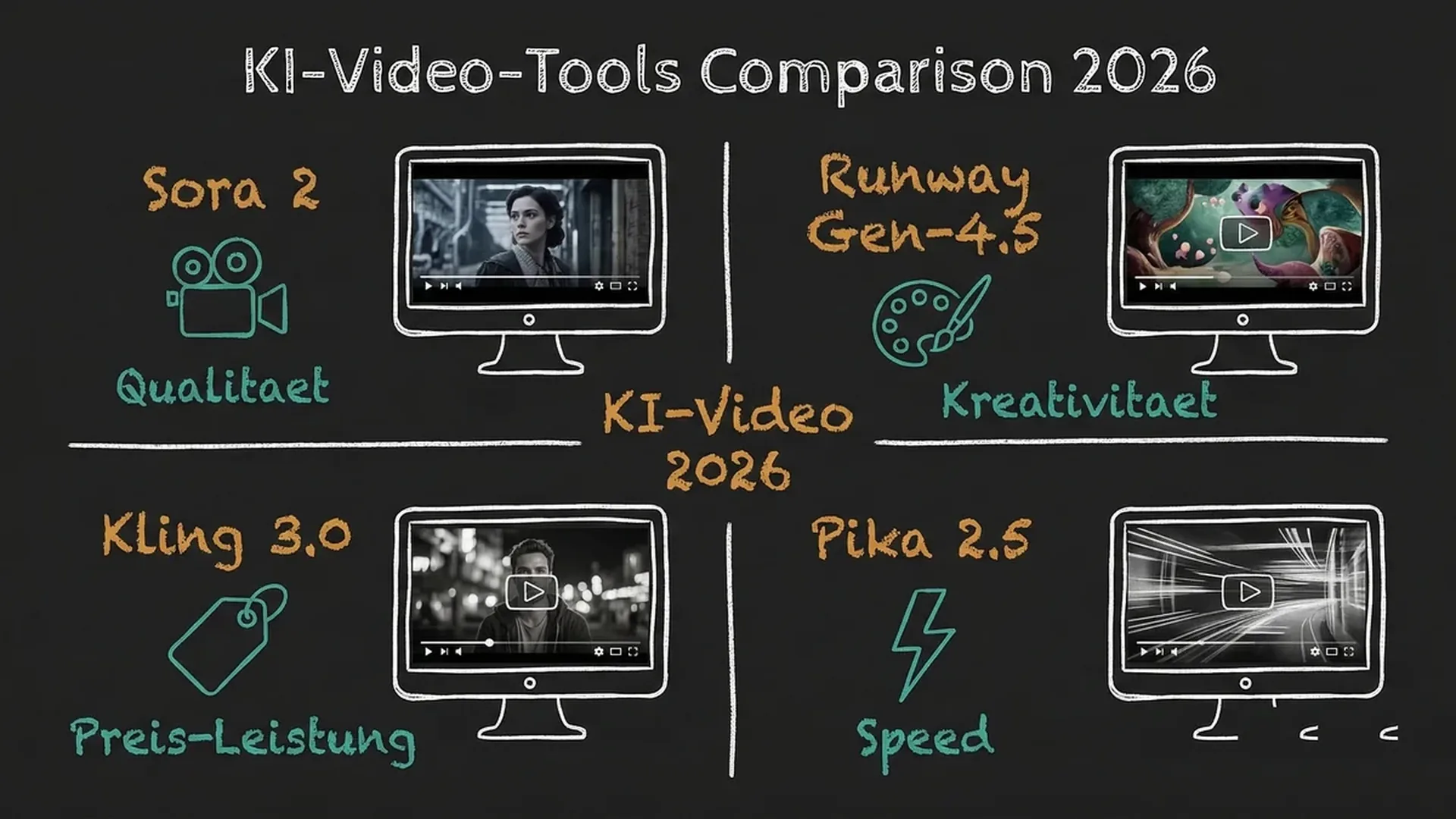 KI-Video-Tools 2026: Sora, Runway, Kling im Test